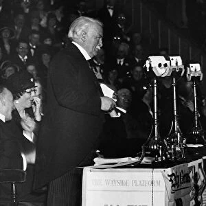 David Lloyd George British Prime Minister speaking at Albert Hall London