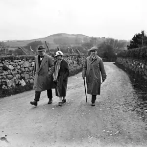 David Lloyd George, British Prime Minister, on holiday in Criccieth, Cardigan Bay, Wales