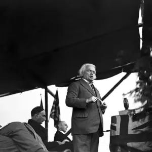 David Lloyd George former British Prime Minister addressing an open air meeting David Lloyd George former British Prime Minister addressing an open air meeting