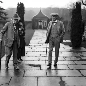 David Lloyd George avec Lord Reading à Chequers Court. Le 5 octobre 1917.