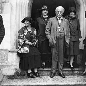 David Lloyd George MP Liberal leader at Killerton Park. August 1925