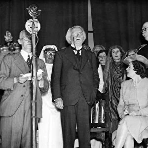 David Lloyd George speaking at the National Eisteddfod at Old Colwyn