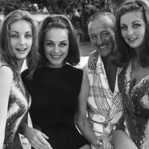 David Niven Print with Family in France, May 1965