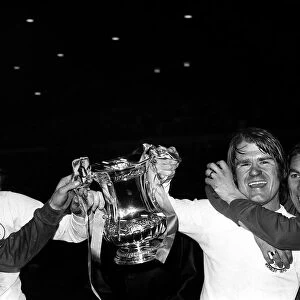 David Webb Marvin Hinton Ian Hutchinson of Chelsea 1970 celebrate winning FA cup