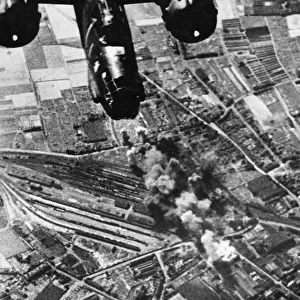 Daylight raid by bombers of RAF Bomber Command on strategical targets in enemy occupied