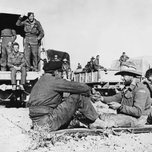 Two days work by British and Australian airmen turned Tripolitamian desert into Air Base Two days work by British and Australian airmen turned Tripolitamian desert into Air Base
