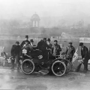 Deauville car seen here taking part in the 1000 mile non stop endurance race circa 1908