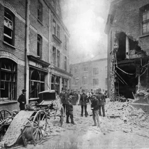 Print of Debris from Scotland Yard Explosion Print of Debris from Scotland Yard Explosion