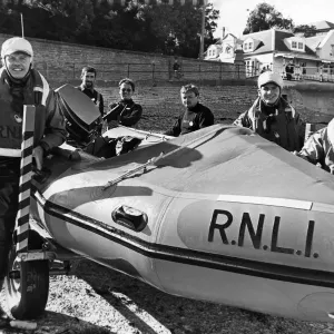 The dediocation ceremony of the lifeboat John Cresswell at Penarth. 16th August 1989 The dediocation ceremony of the lifeboat John Cresswell at Penarth. 16th August 1989