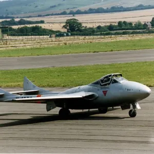 A DeHavilland Vampire pictured at the Wroughton Air Show. 30th August 1993 A DeHavilland Vampire pictured at the Wroughton Air Show. 30th August 1993