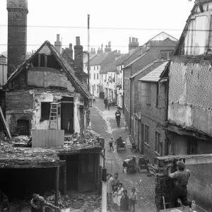 Demolition of Bell Yard to make way for new station, Uxbridge, London. 19th August 1932 Demolition of Bell Yard to make way for new station, Uxbridge, London. 19th August 1932