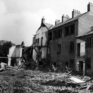 Demolition of old houses in Coventry Print, 8th September 1960