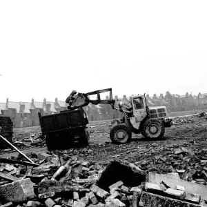 Demolition of the old terraced houses in and around Scotswood Road area of Elswick in