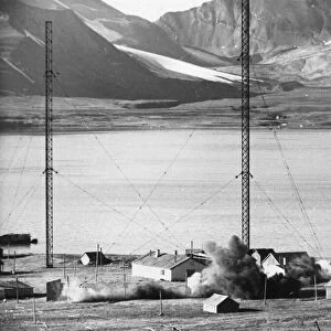 Demolition by Royal Canadian Engineers of a wireless station in the Svalbard Islands