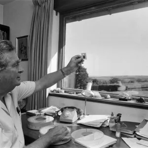 Denis Healey at leisure in his study at his home in Sussex Denis Healey at leisure in his study at his home in Sussex