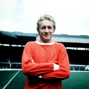 Der Fußballspieler Denis Law von Manchester United, im Jahr 1968 mit den Armen überkreuzt Der Fußballspieler Denis Law von Manchester United, im Jahr 1968 mit den Armen überkreuzt