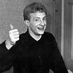 Denis Law gives the thumbs up as he celebrates his 21st birthday