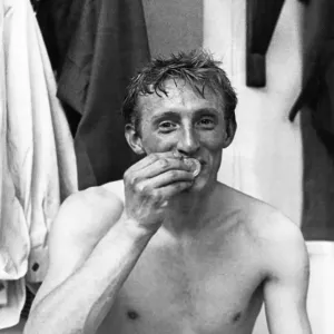 Denis Law kisses his FA Cup winners medal after his team Manchester United beat Leicester Denis Law kisses his FA Cup winners medal after his team Manchester United beat Leicester