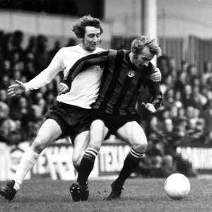 Denis Law of Manchester City in action with Tottenham Hotspur