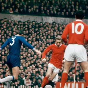 Denis Law of Manchester United in action during the Division One league match against Denis Law of Manchester United in action during the Division One league match against