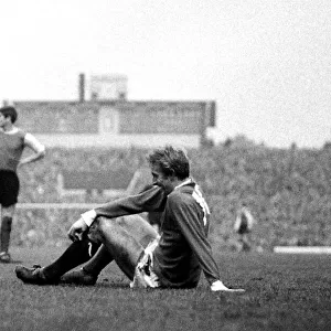 Denis Law of Manchester United during the league match with Sheffield Wednesday at Old