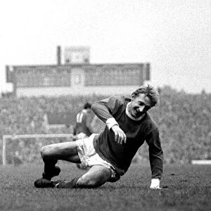 Denis Law of Manchester United during the league match with Sheffield Wednesday at Old