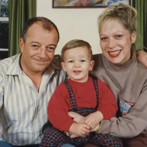 Denise Welch and Tim Healy with Son Matthew Print 1992