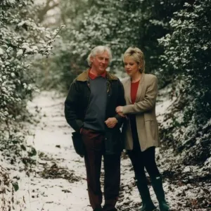 Denise Welch Stroll with Father Print 7 February 1996