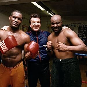 Dennis Andries on left Boxing with trainer