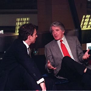 Dennis Skinner talks with Tony Blair before the NEC meeting at Millbank 24 March 1998