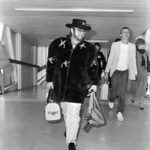 Print of Elton John's 1981 Departure from London Heathrow
