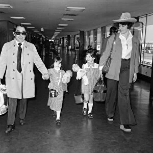The departure of Ronnie Corbett and his wife Anne with daughters Sophie, 5 and Emma
