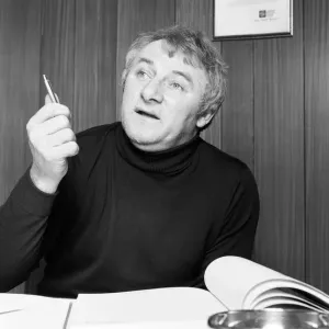 Derby County manager Tommy Docherty in his office at the Baseball Ground 12th Derby County manager Tommy Docherty in his office at the Baseball Ground 12th