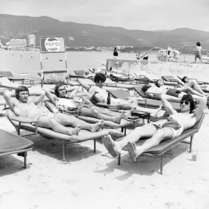 Derby County players relax in Majorca as they celebrate their League Titile win Derby County players relax in Majorca as they celebrate their League Titile win