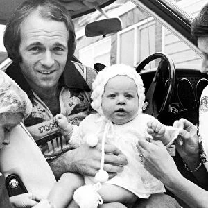 Derby footballer Archie Gemmill with wife Betty, their son Scott