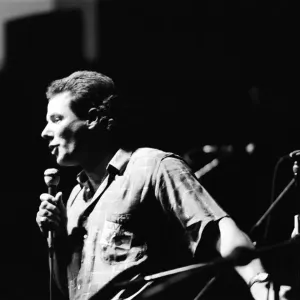 Derek Hatton parlant à Liver Aid, Liverpool Empire Theatre. 20 septembre 1985.