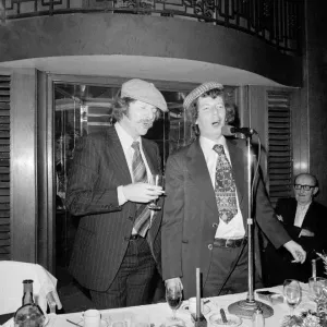 Derek Jameson (right), journalist and broadcaster. Seen here at a Daily Mirror luncheon Derek Jameson (right), journalist and broadcaster. Seen here at a Daily Mirror luncheon
