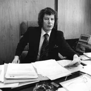 Derek Jameson in Editor's Office Print, Daily Express, August 1977