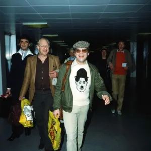 Derek Nimmo, Frank Windsor and David Jason London Airport Print 26th January 1983 Derek Nimmo, Frank Windsor and David Jason London Airport Print 26th January 1983