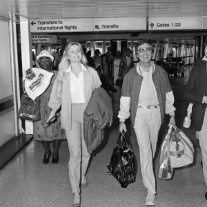 Des O Connor arriving at Heathrow Airport from Australia with his girlfriend Jay Des O Connor arriving at Heathrow Airport from Australia with his girlfriend Jay