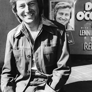 Des O Connor poses outside the Coventry Theatre where he is appearing in the "