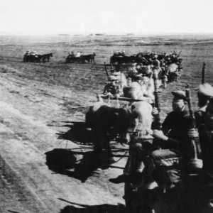 Soviet Popular Volunteer Force Print: A detachment on the way to Odessa Soviet Popular Volunteer Force Print: A detachment on the way to Odessa