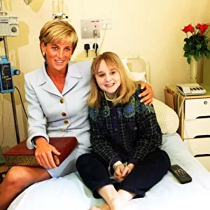 Diana, Princes of Wales visits the Royal Brompton Hospital in West London