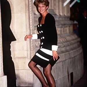 Diana, Princess of Wales arrives at the Royal Albert Hall in London for an all-star