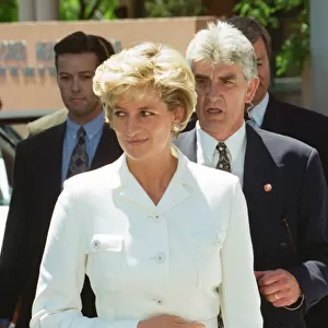 Diana, Princess of Wales arrives at the The Sacred Heart Hospice in Sydney, Australia