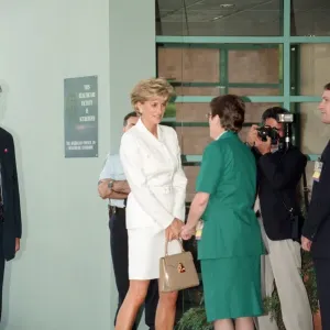 Diana, Princess of Wales arrives at the The Sacred Heart Hospice in Sydney, Australia