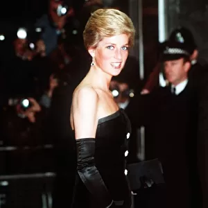 Diana, Princess Of Wales, attending the film premiere of Dangerous Liaisons at The Canon