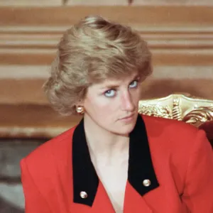 Die Prinzessin Diana von Wales besucht die Eröffnung der National AIDS Trust am Guildhall