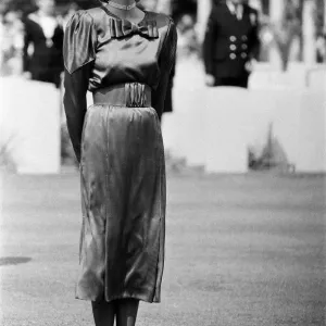 Diana, Princess of Wales at a ceremony for the British soldiers who died at Anzio