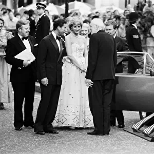 Diana, Princess of Wales and Charles, Prince of Wales attend The Living Daylights